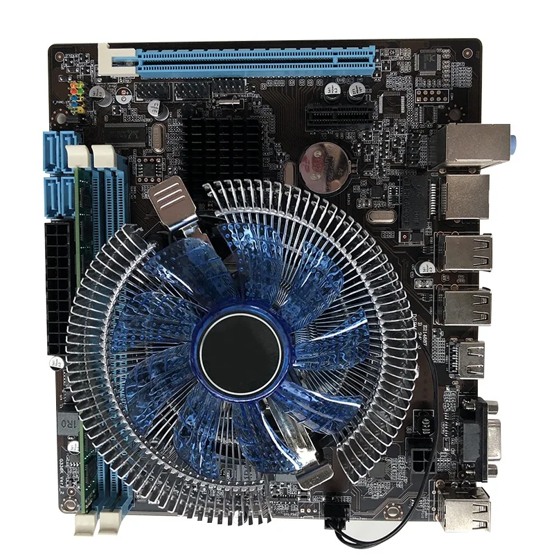 Novel-HM55 материнская плата для компьютера комплект I3 I5 LGA 1156 с охлаждающим