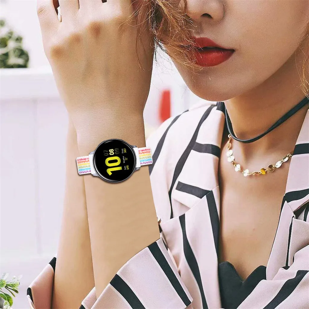 Замена нейлоновый спортивный бесшовный ремешок для наручных часов samsung активный