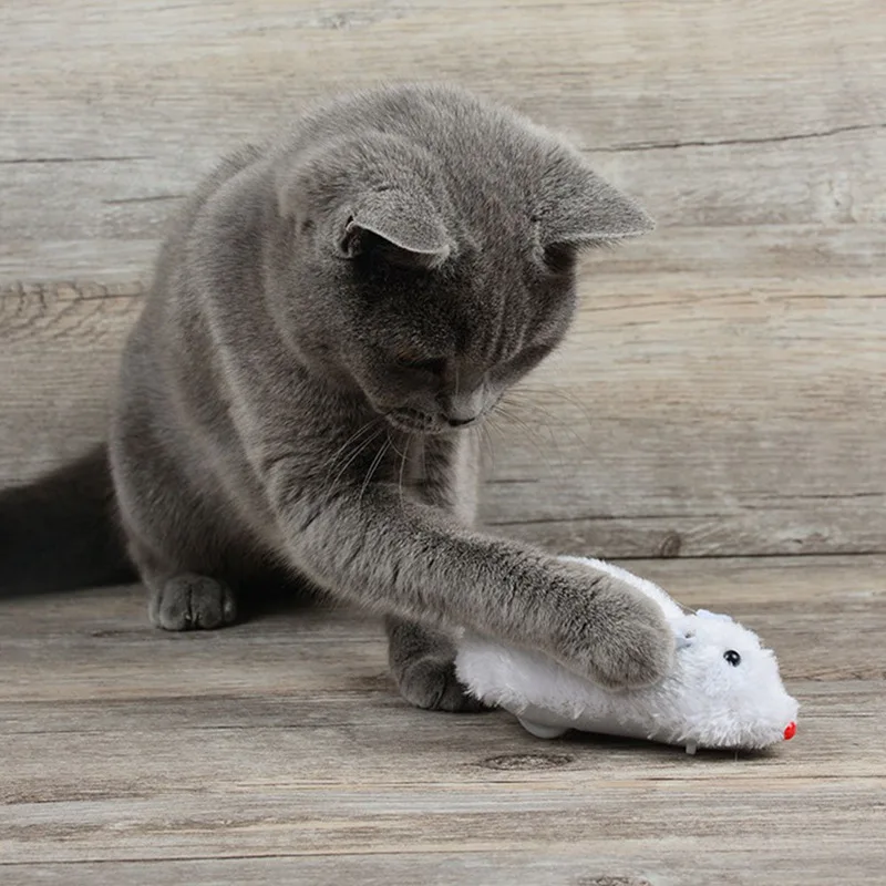 Популярная стильная Забавный Заводной Весна Мощность игрушечная плюшевая мышь