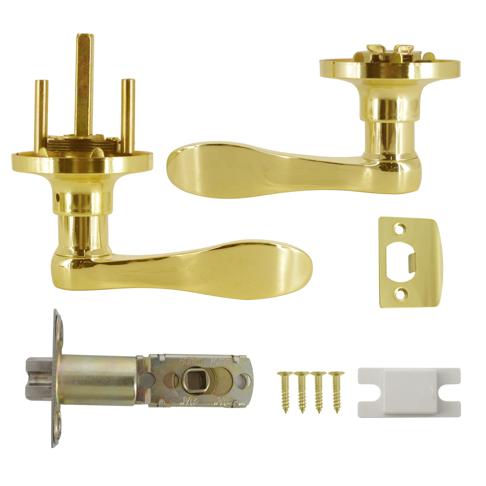 Золотые латунные дверные ручки Probrico для межкомнатных дверей набор рычагов