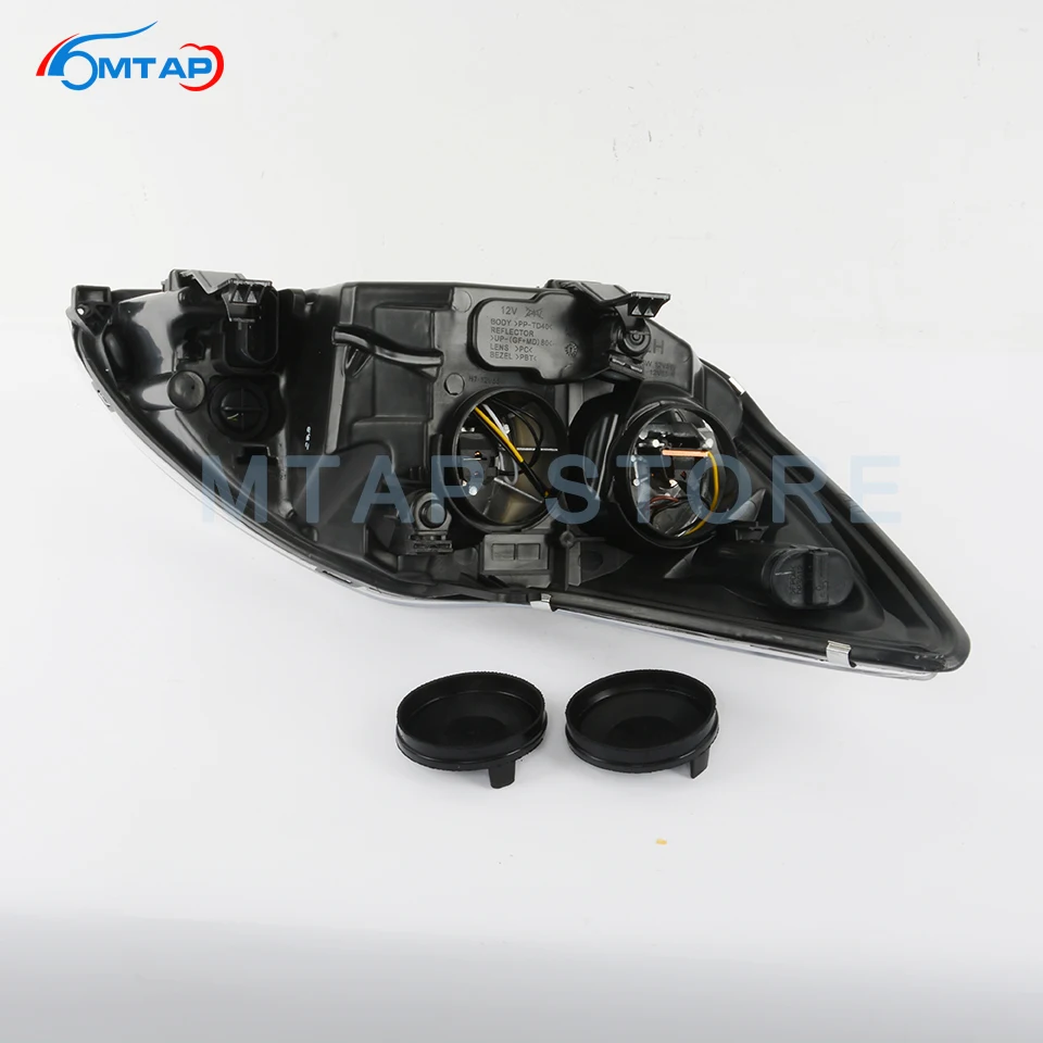 Налобный фонарь MTAP в сборе галогенный черный белый светильник Ford Focus MK2 2009 2010 2011 2012