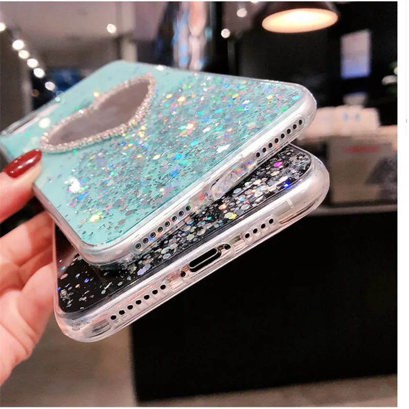 Чехол для iPhone 12 Pro Max роскошные зеркальные чехлы с кристаллами и блестками