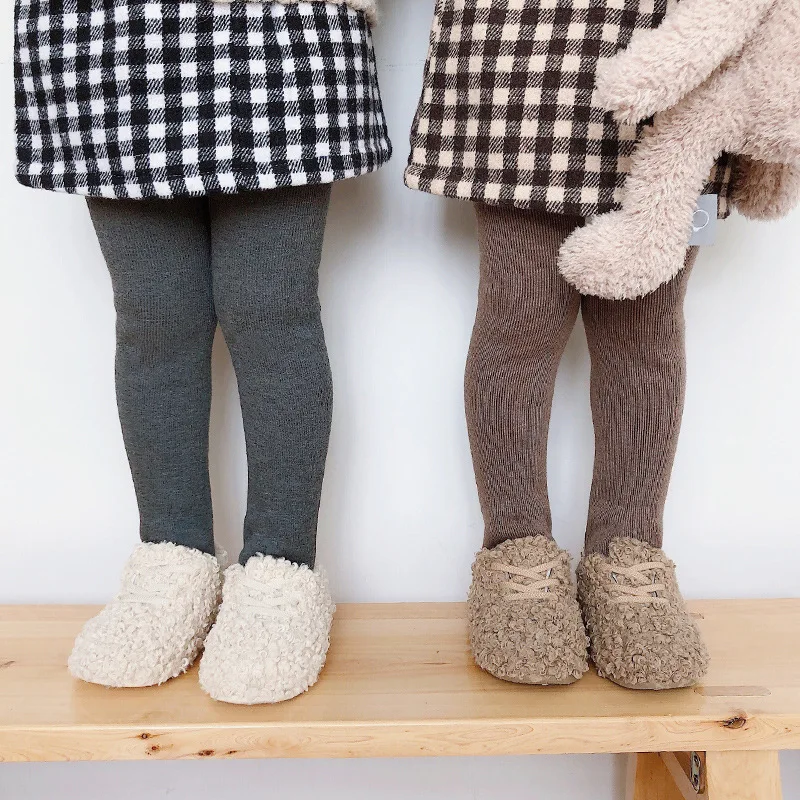 Зимние колготки для девочек Теплые вельветовые малышей новорожденных Leotardos