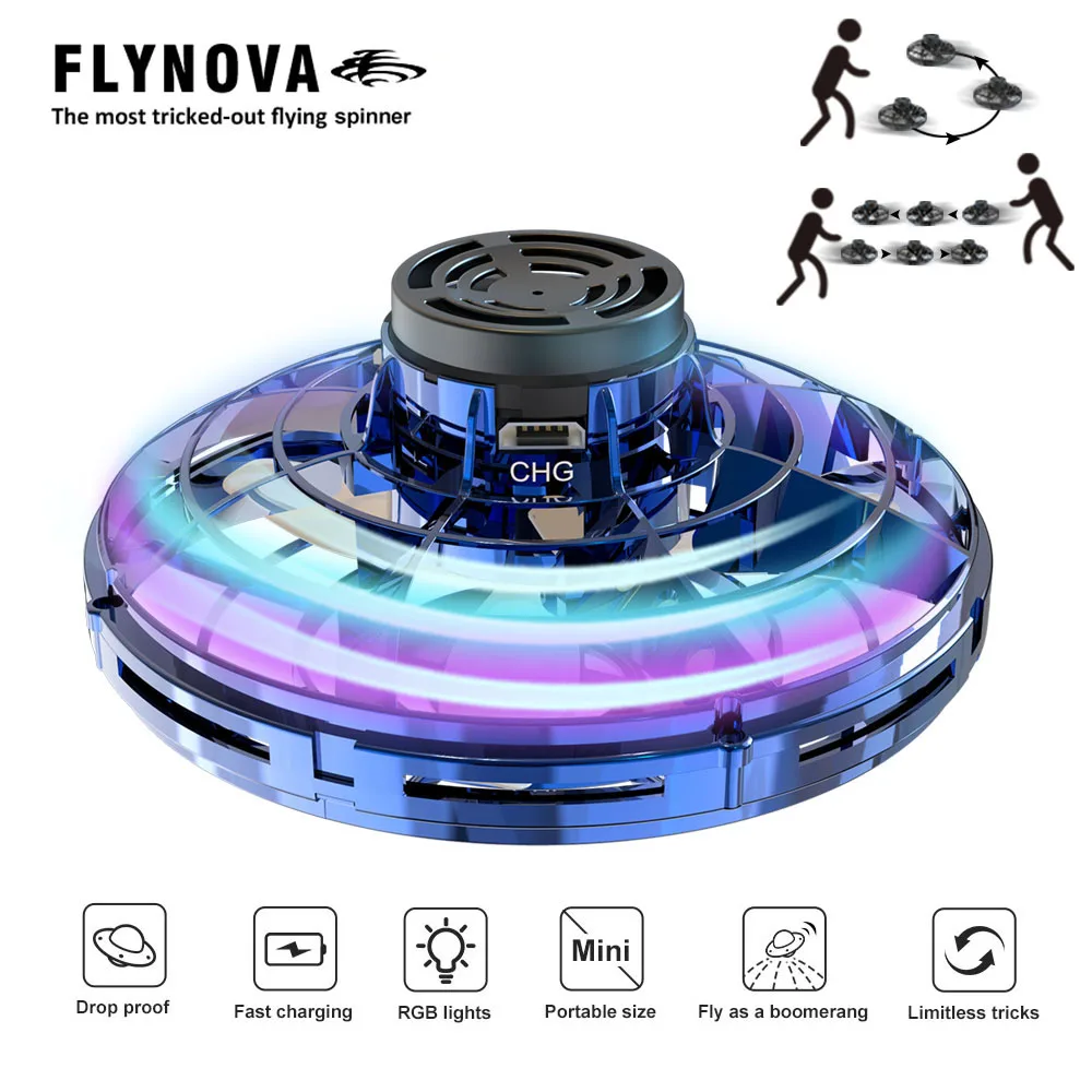 B Flynova мини индукция Roudabout самолет с ручным управлением офис снятие стресса Летающий гироскоп НЛО подарки для детей - Цвет: B