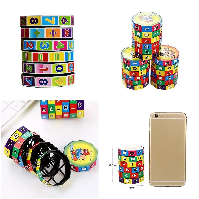 Дети Mathermatics цифры Волшебный куб игрушка ручной Спиннер-головоломка игра подарки