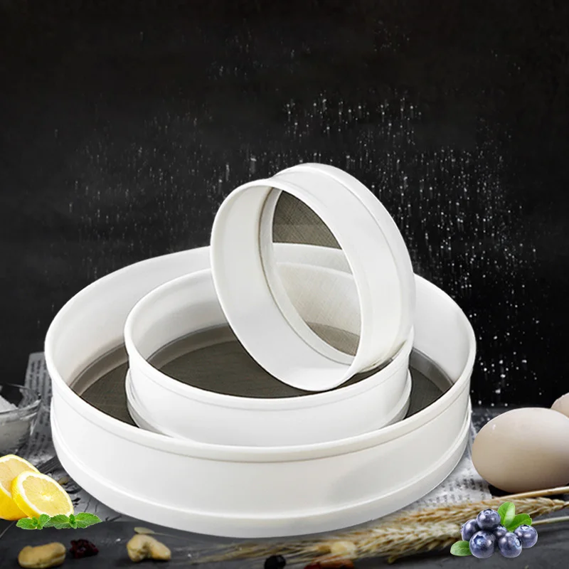 

Round Flour Filter Sieve 40 Mesh Ultra-Fine Lab Powder Flour Tea Pasta Food Bean Strainer Sifter for Kitchen Baking Tools