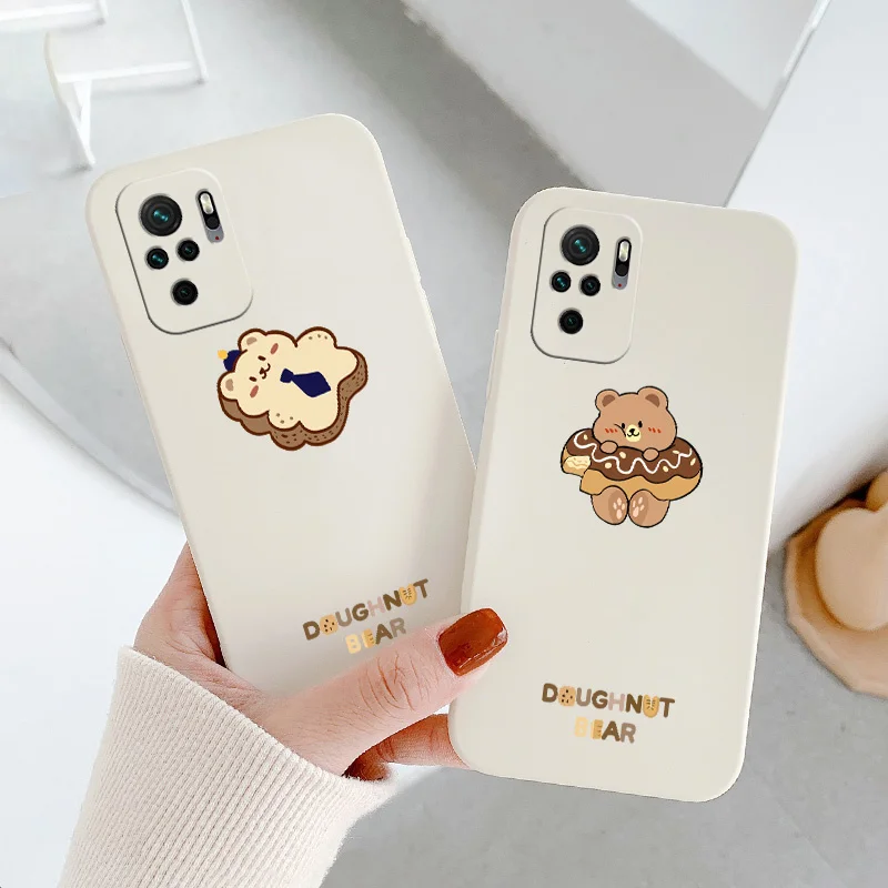 

Cute Little Bear Phone Case For Xiaomi Redmi 9 Note 9 8 7 Pro K40 K30 Pro Leather Cover
