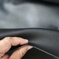 good black small lychee pattern faux pu leather fabric for sofa sewing material pu artificial leather for diy chair coverbag