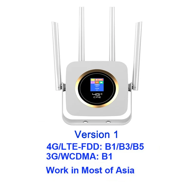 TianJie 4G Lte роутер Sim CPE 4G модем Мобильная точка доступа беспроводной Wifi широкополосный 4 Wifi антенна Ap Wi fi маршрутизатор вселенный шлюз - Цвет: Version 1