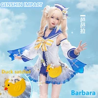 anime game genshin impact barbara shining concerto swimsuit swimsuit top split design project cosplay clothes