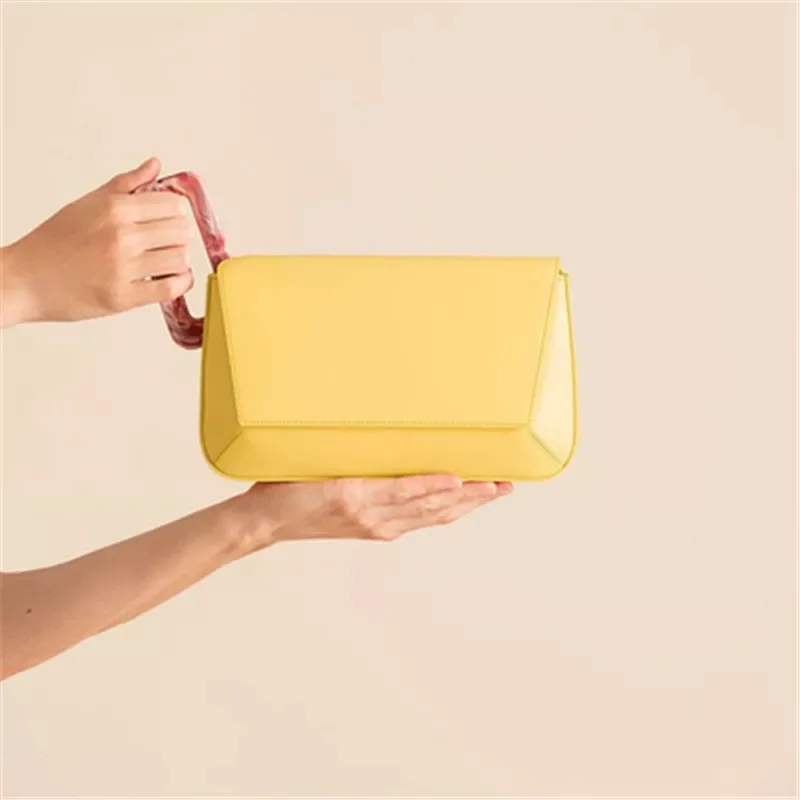 Роскошные брендовые сумки на плечо Женская акриловая ручка маленькая квадратная