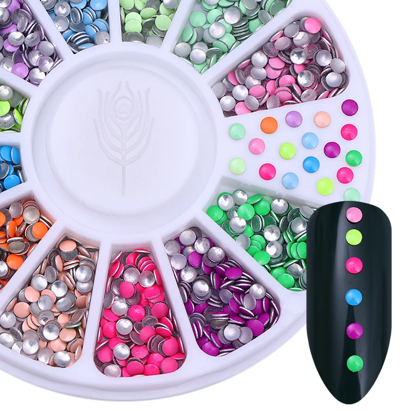 1 коробка для ногтей горный хрусталь 12 узоров фрукты Красочный Кристалл плоское