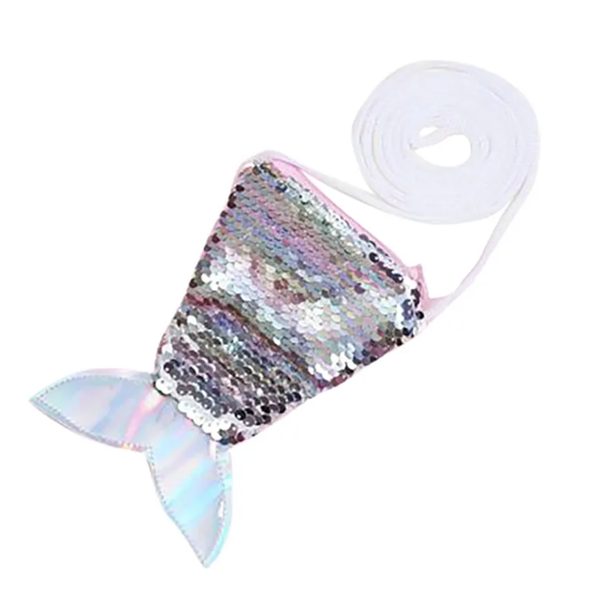 Женские маленькие кошельки с блестками на молнии в форме рыбы милый кошелек