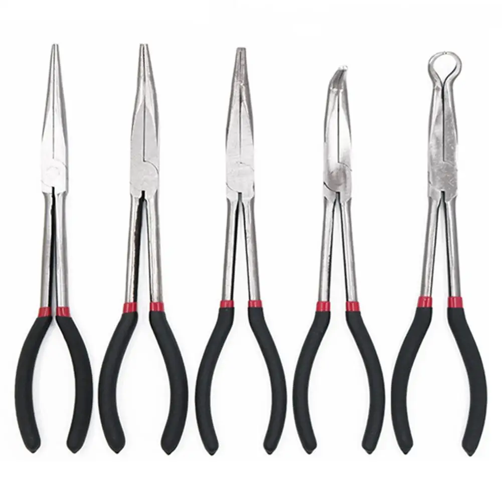 

11inch Extra Long Nose Pliers O-shape Straight 25/45/90 Degree Bent Tip Tool