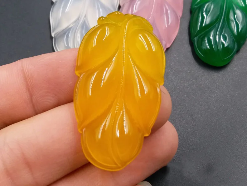 Кулон из натурального агата с листом кулон нефрита золотой веткой для мужчин и