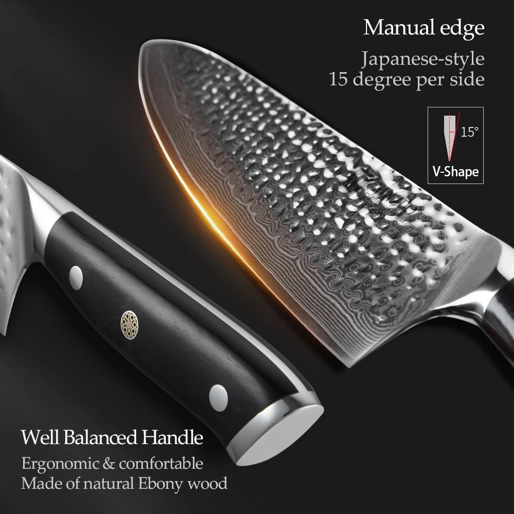 XINZUO 10 дюймовые профессиональные ножи шеф повара японский дамасский нож из