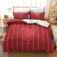 football soccer fans red black twin king queen full double bedclothes pillowcase duvet cover set bedding set