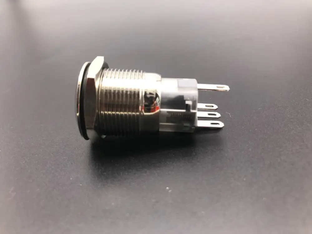 Металлическая нажимная Водонепроницаемая кнопка переключателя с плоской