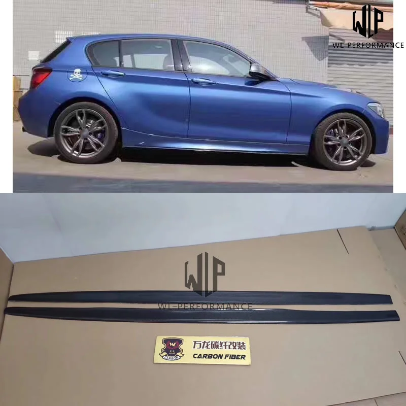 

F20 High Quality Carbon Fiber Side Skirts Car Styling Fits For BMW 1 Series F20 M-Tech MP Style Car Body Kit 11-15
