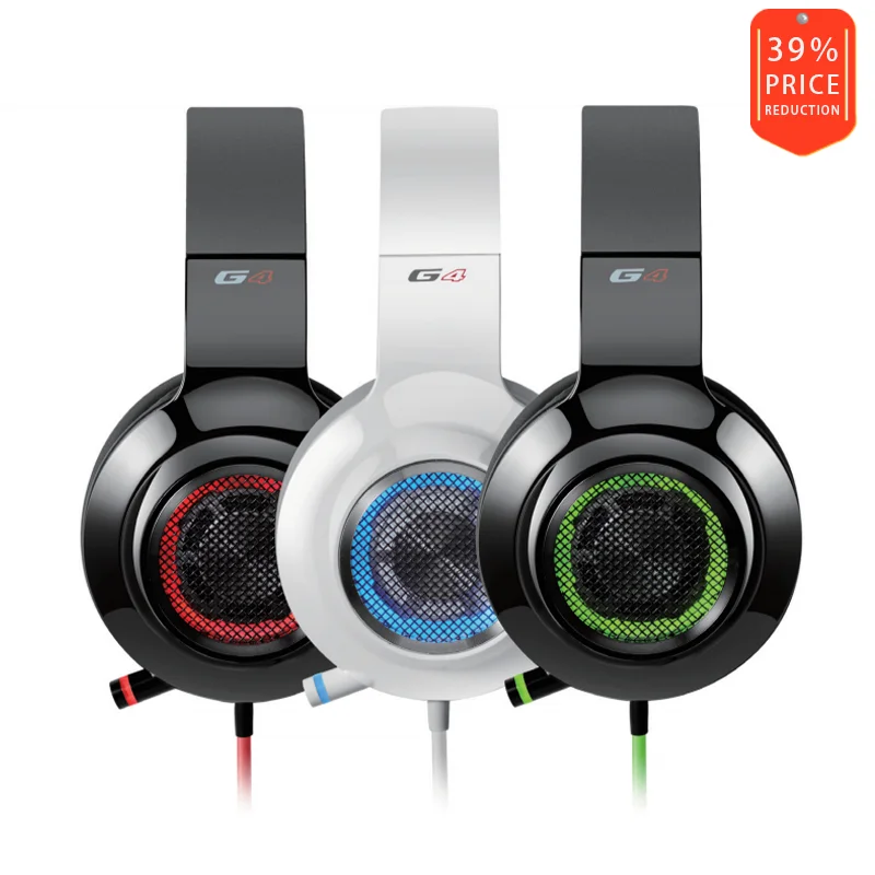 Edifier G4(V4) 7 1 объемное звучание светодиодный игровая гарнитура с выдвижной