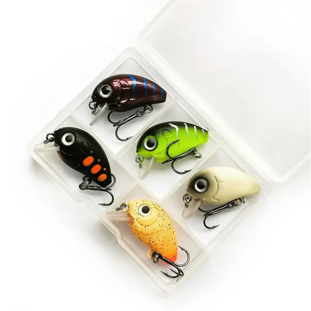 

5Pcs Minnow Fishing Lure 30mm 2.05g Topwater Hard Bait Wobbler Jig Bait Crankbait Carp Striped bass Pesca Fishing ackle SwimBait