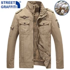 Мужская Зимняя Повседневная теплая куртка-бомбер из плотного флиса, мужские хлопковые куртки в стиле милитари, Мужская Новая Осенняя куртка-карго, ветровка, пальто, 2021