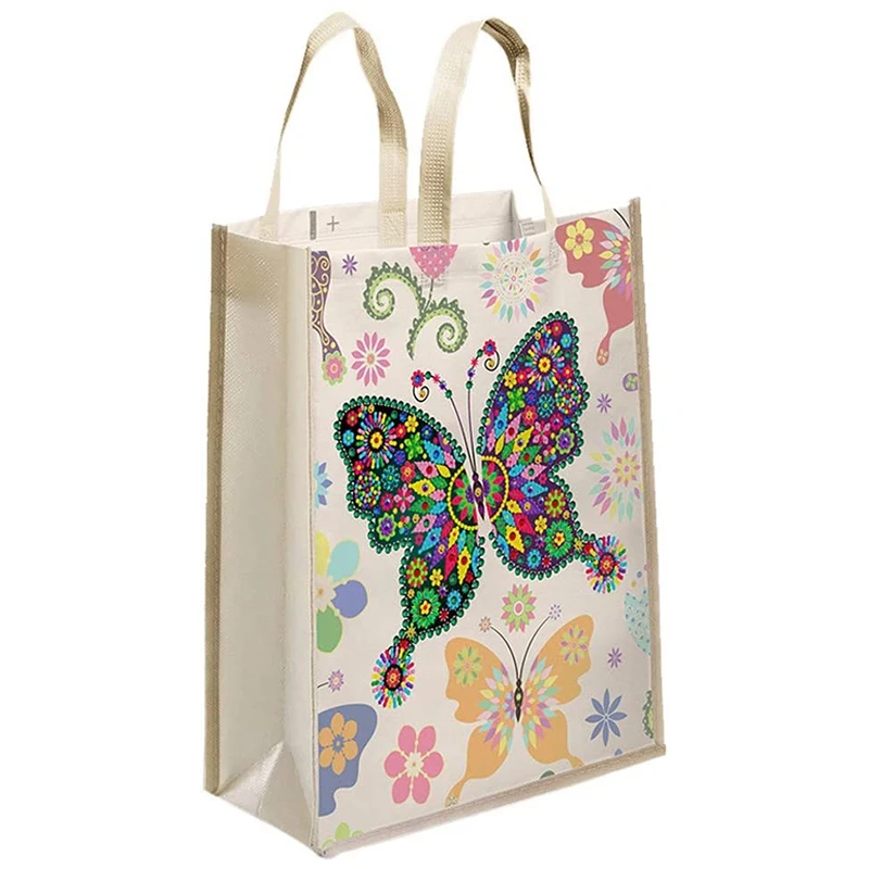 Многоразовая сумка-тоут с алмазной живописью складная сумка для покупок из