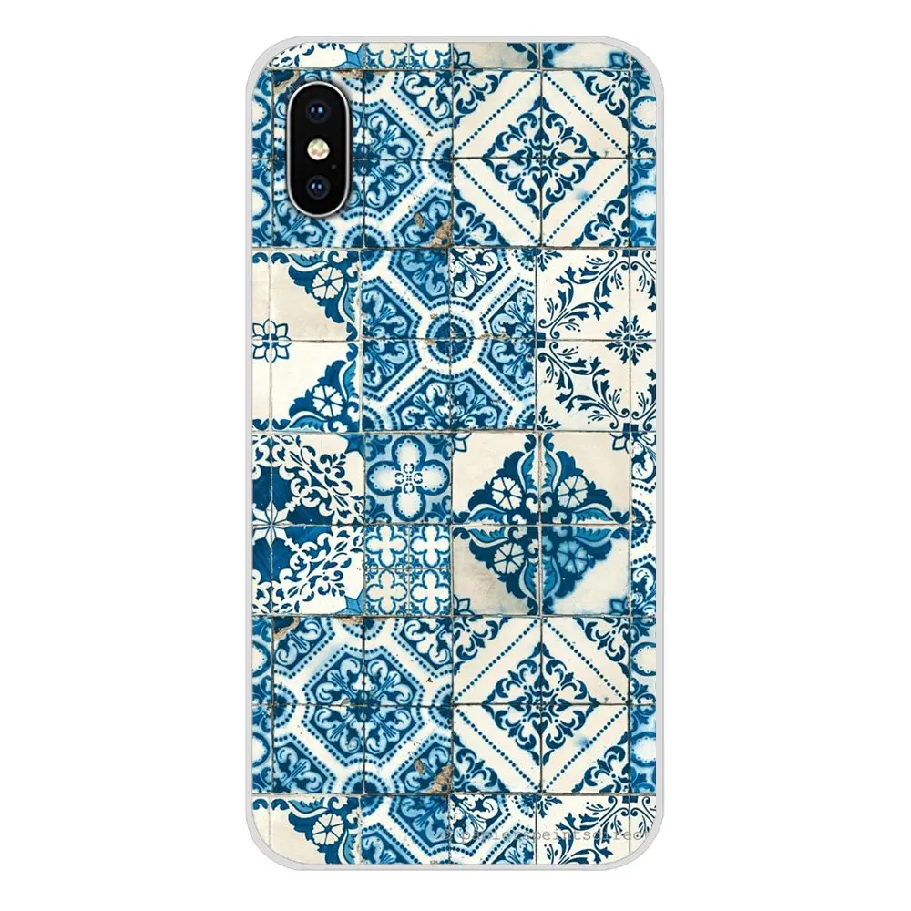 Для samsung Galaxy S3 S4 S5 мини S6 S7 край S8 S9 S10 Lite Plus Note 4 5 8 9 декоративного искусства плитка с марокканским узором из ТПУ с прозрачными крышками - Цвет: images 9