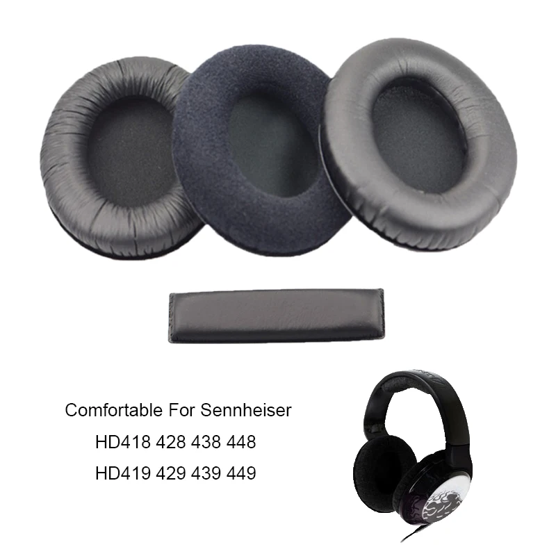 

HD418 Earpads - 1 Pair Replacement Ear Pads Cushion for Sennheiser HD418 HD428 HD438 HD448 HD 419 429 439 449 Headset Pillow