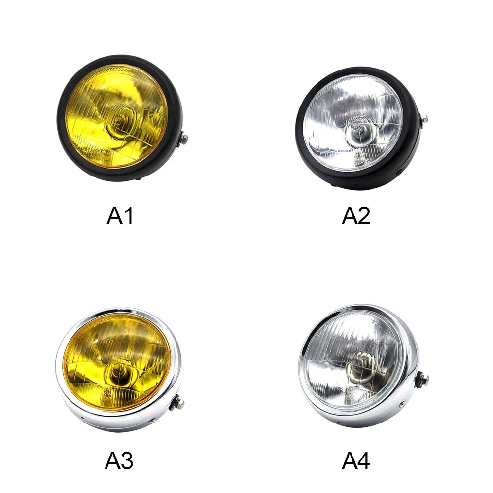 

Motorcycle Refit Headlight Vintage Round Motorcycle Head Light Scooter Motorbike Motor Front Headlights Lamp Universal
