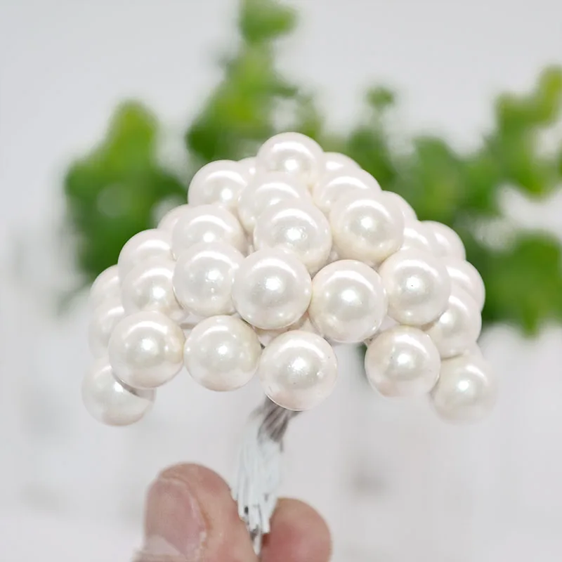 100 шт. 1 см мини-ягоды разноцветные искусственные цветы вишневый гранат тычинки