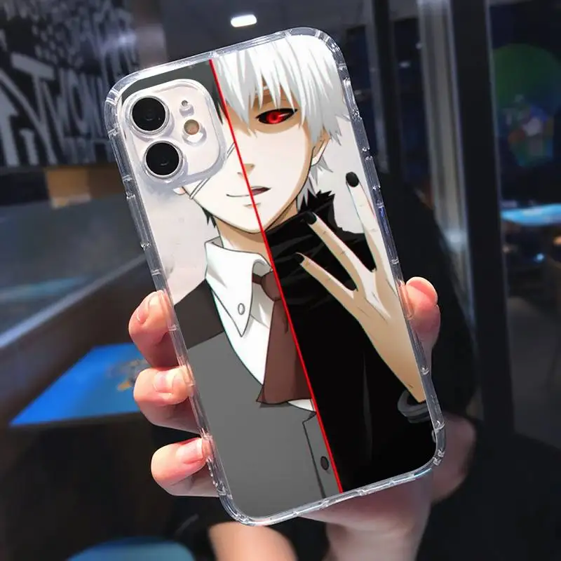 

Tokyo Ghouls Phone Case Transparent for iPhone 11 12 mini pro XS MAX 8 7 6 6S Plus X 5S SE 2020 XR