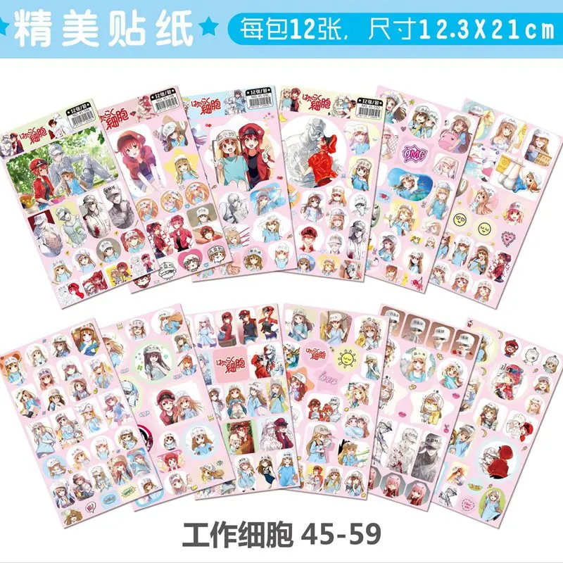 Stickers 12 Pcs/set Japan Anime Stikers for Notebook Laptap Suitcase Decor Toys Figure Deku My Hero Academia One Piece Luffy Toy images - 6