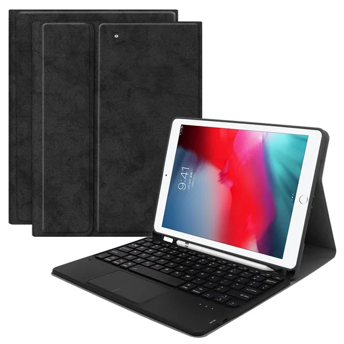 1058T-black touchpad Keyboard Stand Case for iPad Air 3 10.5 Pro 10.5 10.5 inch Cover With Pencil holder funda touchpad Keyboard - Цвет: 1058T-black
