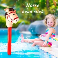 kids horse riding game toy multi functional classic practical outdoor plaything blow up inflatable horse head stick
