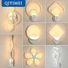 Новые светодиодный светодиодные Настенные светильники для спальни, прикроватные светильники для помещений Penteadeira, белый, черный бра, алюминиевый коридор, украшение