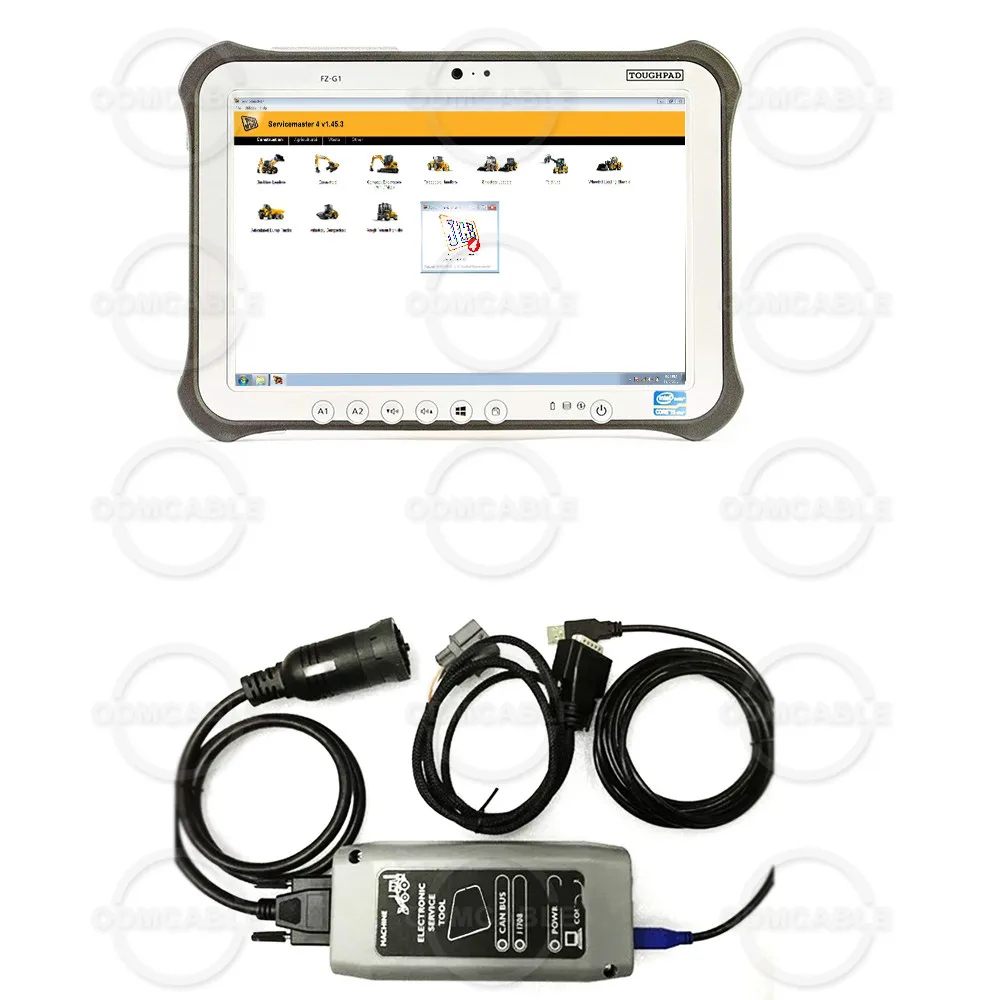 

For JCB Service Master v1.7 Excavator truck diagnostic scanner Construction Service master JCB diagnostic KIT with FZ G1 LAPTOP