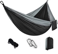 portable camping hammockdouble hanging bedlightweight nylon parachute hammock outdoor survival travel leisure sleeping