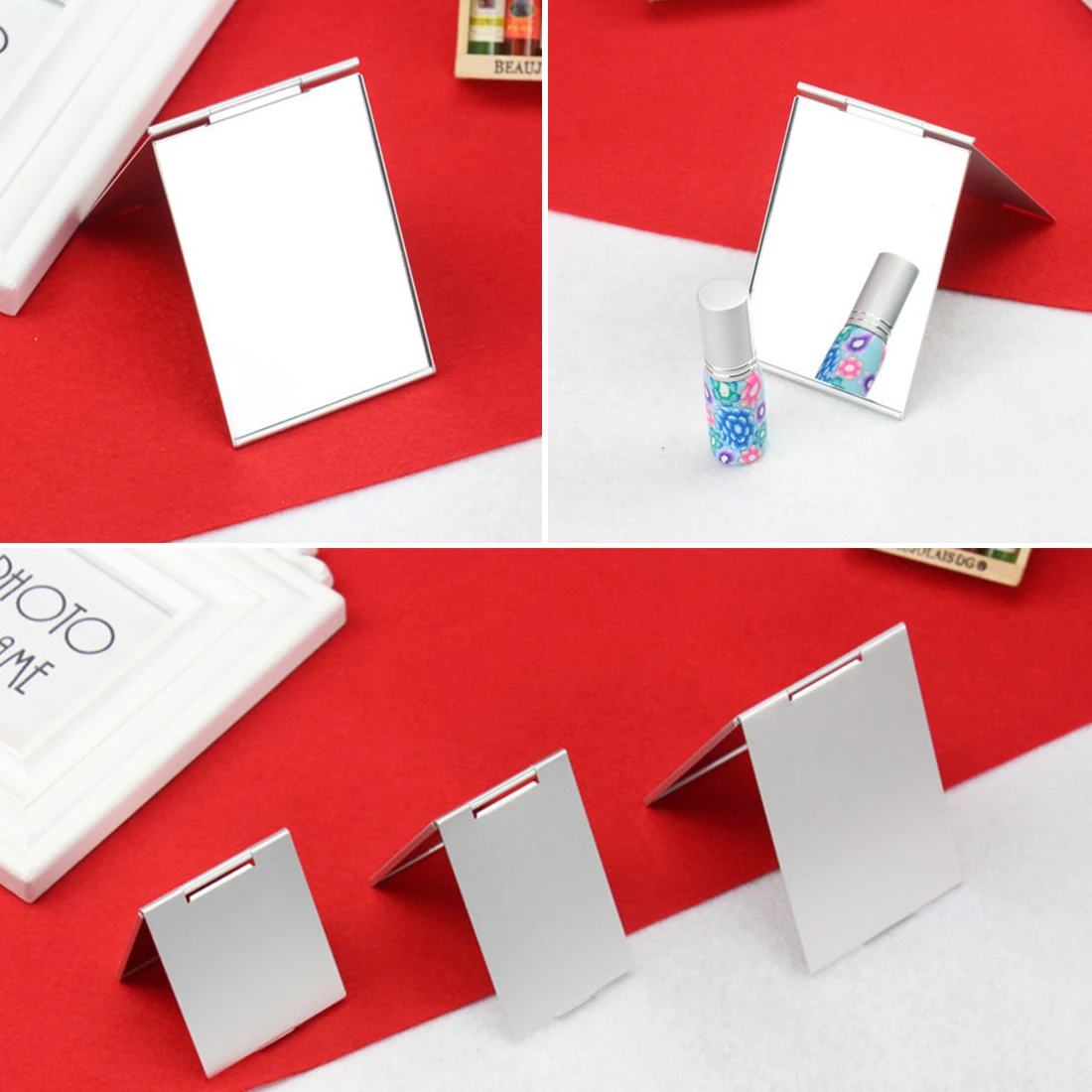 Складное косметическое зеркало для женщин портативное макияжа ультратонкое