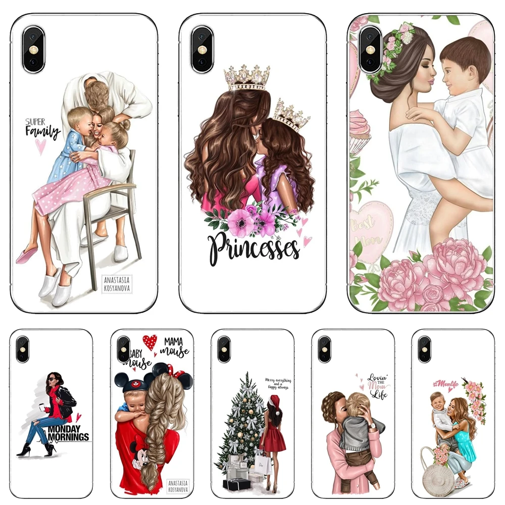 Силиконовый чехол для телефона Queen Super MaMa Mon Samsung Galaxy A10 A40 A50 A70 A3 A5 A7 A9 A8 A6 Plus 2018 2015 2016