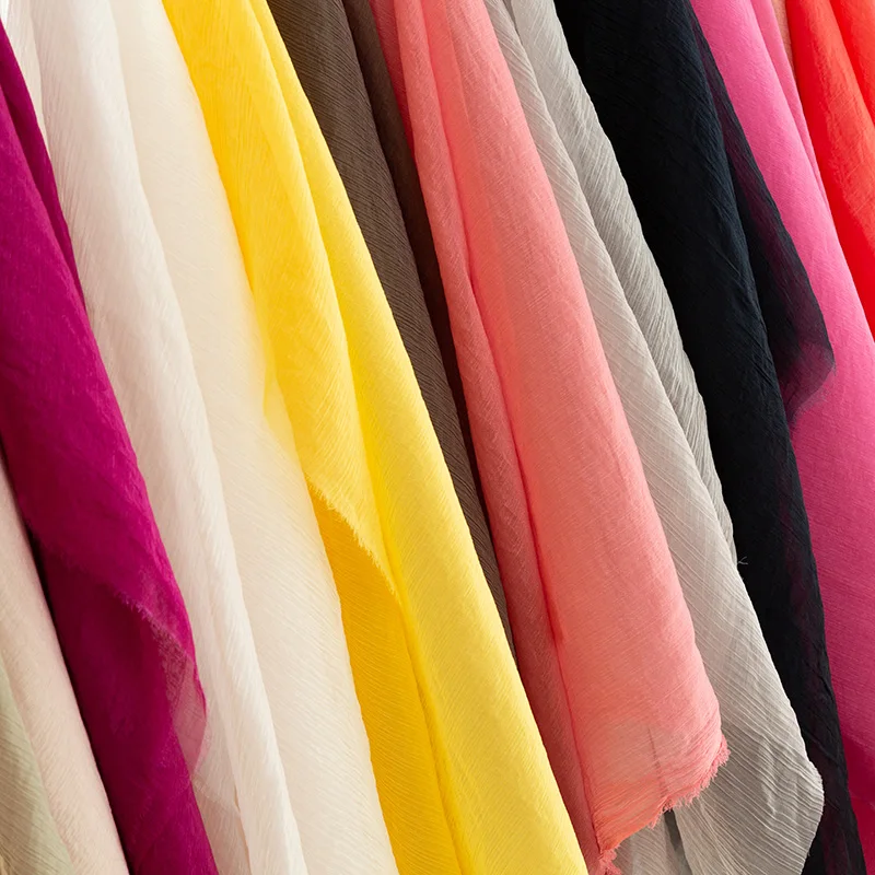 Шифоновая ткань креп нейлон ткань мягкая для летнего платья или свадебное украшение 45*150 см/шт M51