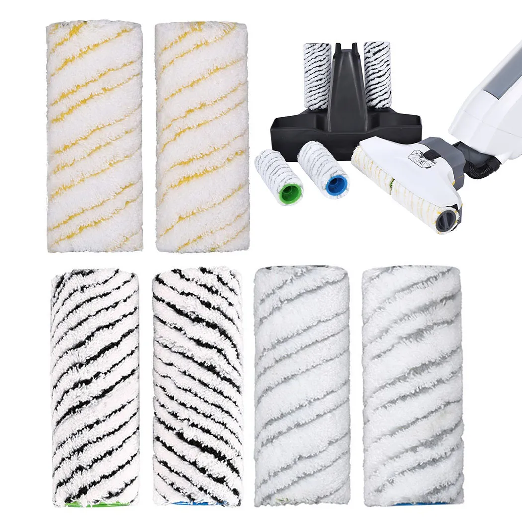 

6PC Gray+Black+Yellow Stone Roller Set For Hard Floor Cleaner For Karcher FC 7 Household Cleaning Parts Replacement Tools