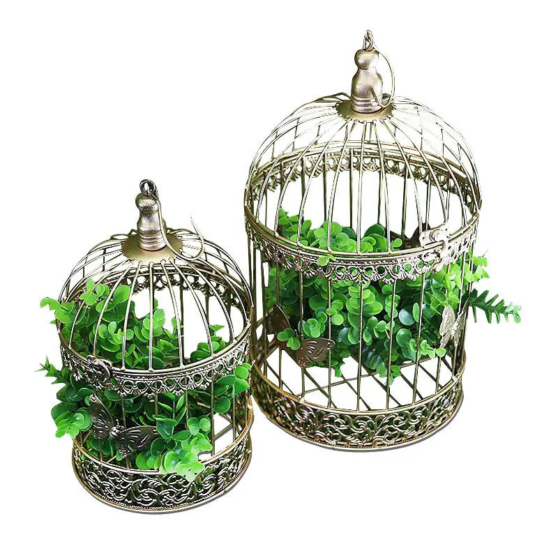 

Wrought iron decorative cage ornament golden bird cage wedding props bird cage window flower cagebird cages decorative