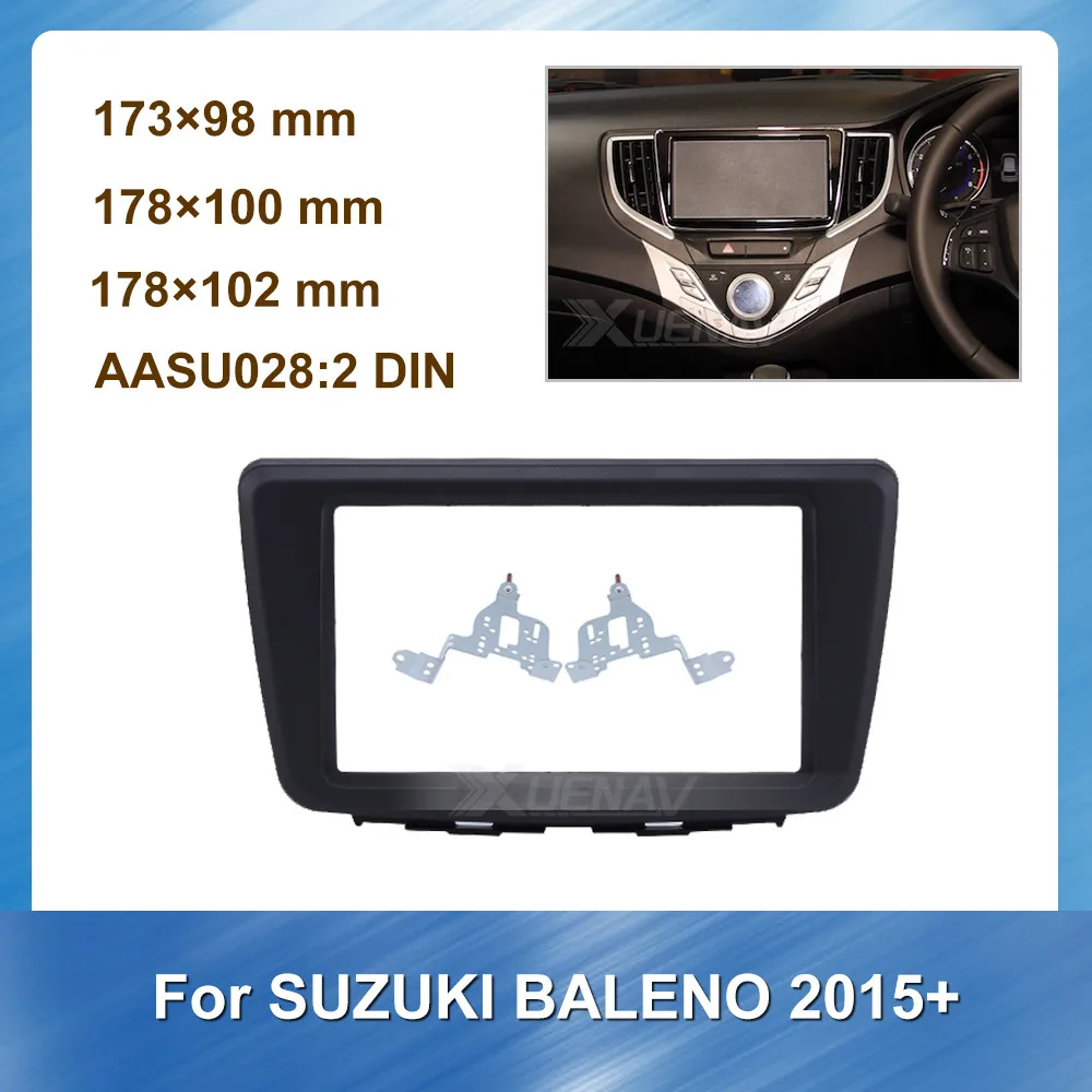 Car Radio Panel  for SUZUKI BALENO 2015+ Frame Fascia Stereo CD Panel Dash Kit Audio Player Trim Face Plate Frame Console Bezel