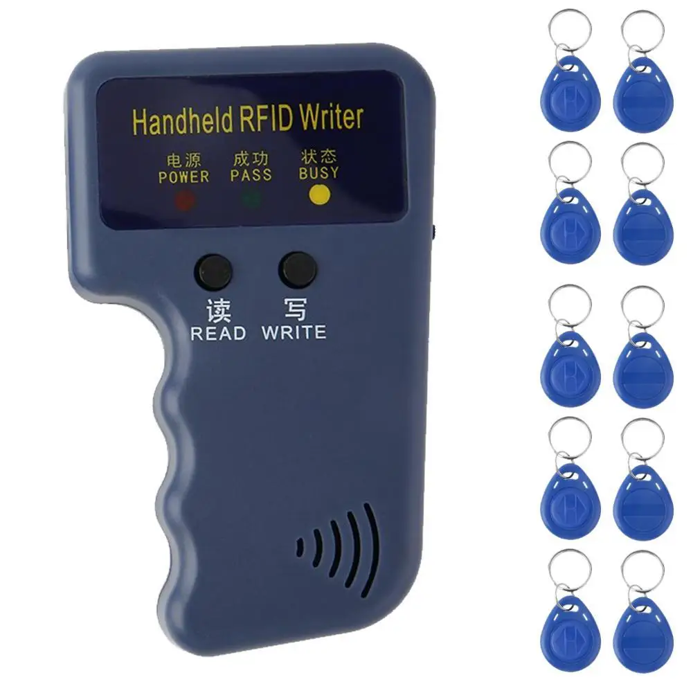 Ручной 125 кГц EM4100 RFID Копир Писатель ридер + 10 шт. идентификатор метки карта копир