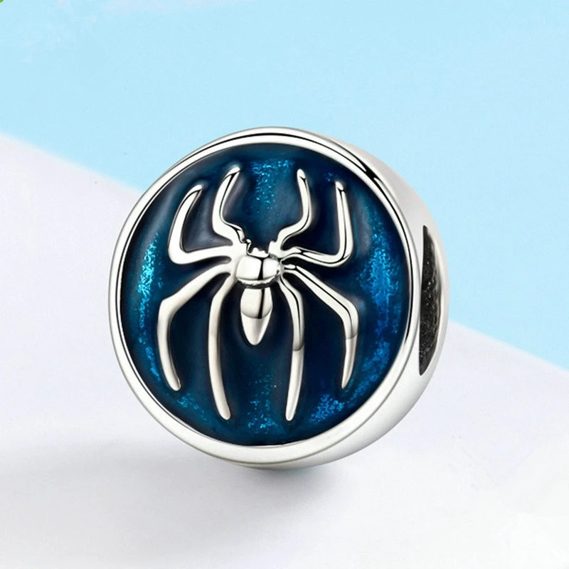 

Серебряная Подвеска из бусин в виде паука, подходит для женщин, подарок бисер браслеты ювелирные изделия