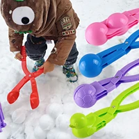 1pcs plastic snowball maker clip snow duck cartoon clip snow sand mold piling tool toy snowball fight outdoor fun sports toys