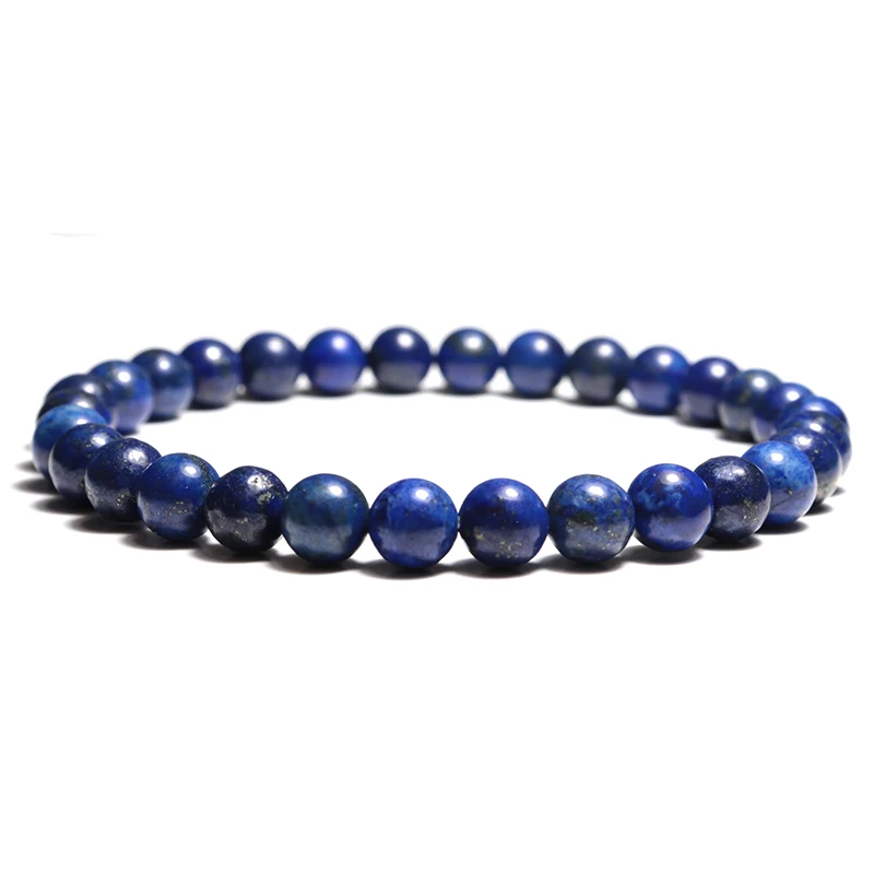 Браслет из натурального камня 6 мм для мужчин и женщин лазурит обсидиан лава тигр