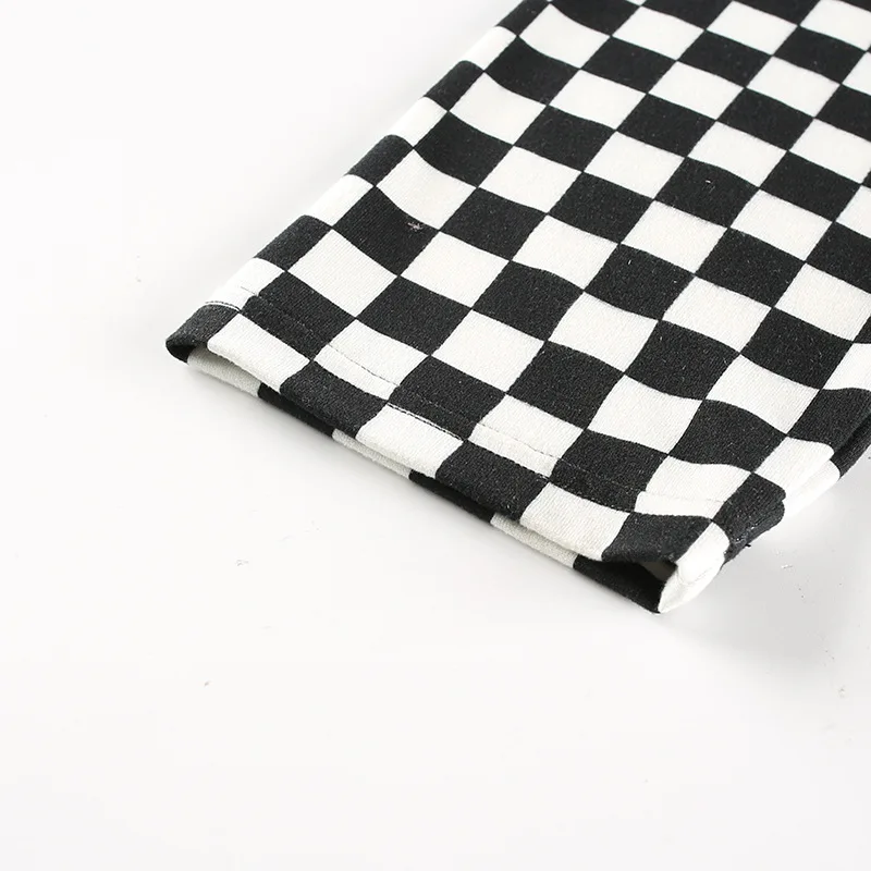 

T Shirt Oversize Plaid Print Patchwork Long Sleeves Casual Top Female Tops Tees Feminina Shirts 2020 Fashion Camisetas Mujer New