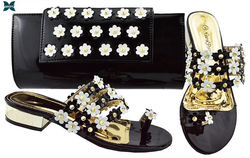 

Latest Design Hot Sale New Fashion Woman Shoes and Purse Set Elegant Nigerian Women Pumps Shoe for Party High Quality